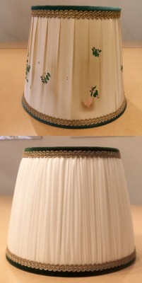 Re-covering an old lampshade