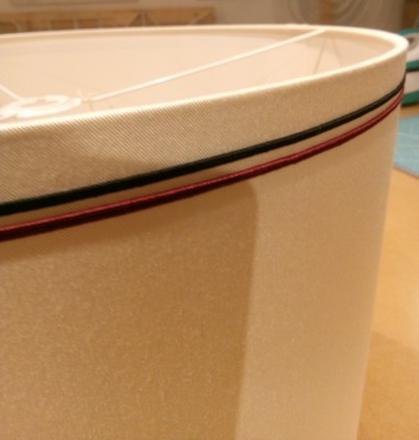 Rigid lampshades with applied trim - made to order