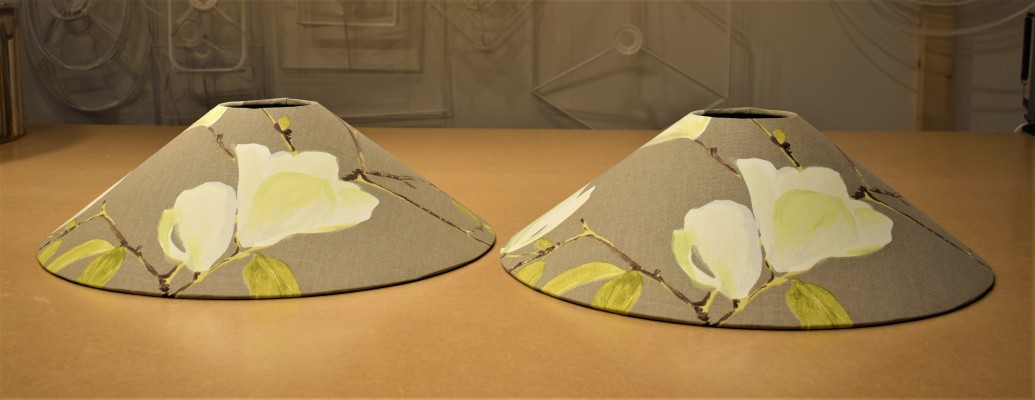 Card-backed coolie lampshades