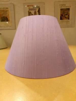 Rigid lampshades with silk outers, made to order