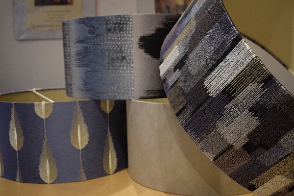 Bespoke rigid lampshades with metallic interiors