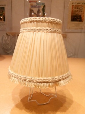 Lampshade with gathered chiffon outer